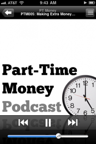 iPhone'da Yarı Zamanlı Money® Podcast'i