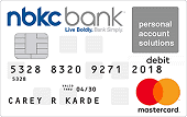 cartão bancário de débito nbkc