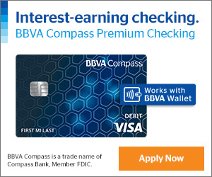 Comptes chèques en ligne de la banque bbva compass