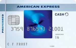 sininen käteinen american express -luottokortti