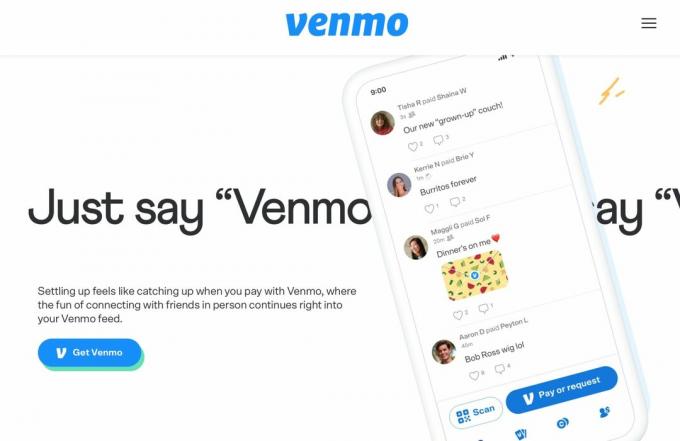 אפליקציה לנייד של Venmo 