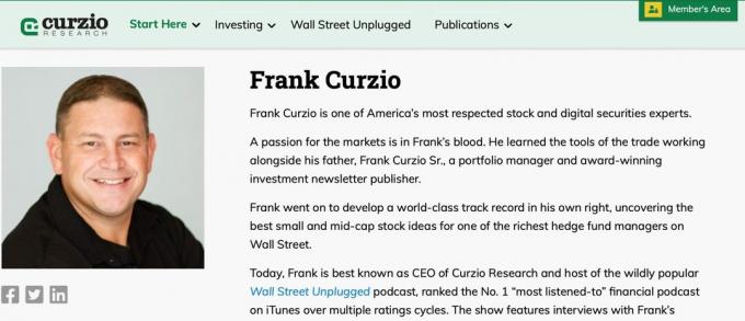 Kas yra Frank Curzio 